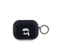 Karl Lagerfeld Étui pour AirPods Pro Monogramme – Motif Karl Head embossé – Noir