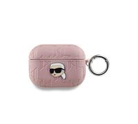Étui pour AirPods Pro Monogramme avec Motif Karl Head Embossé Karl Lagerfeld Rose