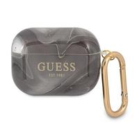 Étui pour AirPods Pro noir Guess Marble Collection