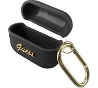Étui pour AirPods Pro Rigide effet Cuir Saffiano Design Logo en relief Guess Noir G