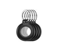 - Etui pour airtag - porte-clés - plastique - noir (pack de 4) - pour Apple AirTag