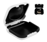 Étui pour appareil auditif, mini étui portable pour appareils auditifs, étanche en ABS, boîte de rangement portable pour 2 aides auditives, boîte de rangement rigide anti-chute pour 2 appareils