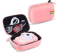 Étui pour Appareil Photo Compact Enfants Compatible avec ASTGMI/Gofunly/ZHUTA/Yokiss/HiMont/Hangrui/MJUM/HOOMOON,Enfant Noël Anniversaire Cadeaux (étui Uniquement) Rose