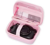 Étui pour Appareil Photo Compact pour Canon PowerShot SX740 HS/Canon G7X Mark III Mark II/Kodak/Sony ZV-1,EVA Housse de Transport pour l'appareil Photo Numérique -Rose