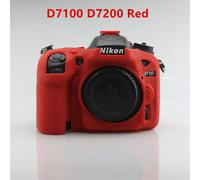 Étui pour appareil photo en caoutchouc de silicone souple pour Nikon,housse pour appareil photo reflex numérique,Z50,Z6,Z7,Z6II,Z7II,D5500,D5600,D7000,D7100,D7200,Dfemelle,D6 - Type D7100 D7200 Red