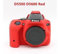 Étui pour appareil photo en caoutchouc de silicone souple pour Nikon,housse pour appareil photo reflex numérique,Z50,Z6,Z7,Z6II,Z7II,D5500,D5600,D7000,D7100,D7200,Dfemelle,D6 - Type D5500 D5600 Red