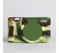 Étui pour appareil photo en Silicone pour Sony ZV-1 ZV1, antidérapant, anti-rayures, housses de protection souples, coque avec capuchon d'objectif, accessoires zv1-Camouflage