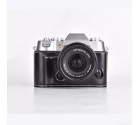 Étui pour appareil photo Fujifilm XT50 en cuir PU - Coque de protection - Coque résistante aux rayures - Design léger - Bouton facile d'accès - Noir ou marron