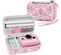Étui pour Appareil Photo instantané Compatible avec CAMCLID/TIATUA/Aomdom/TOYOGO/Global Crown et Papier d'impression,Cadeaux Jouets pour Les Enfants de Noël (étui Uniquement) Licorne Rose