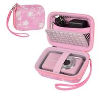 Étui pour appareil photo numérique compatible avec CAMKORY, Lecnippy, Lecran, KODAK PIXPRO, Qumcou, WONNIE Point & Shoot, petite pochette compacte pour accessoires de carte SD (rose)