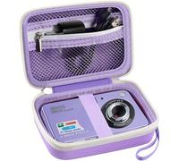 Étui pour appareil photo numérique compatible avec les appareils photo compacts portables, sac de rangement en EVA avec poche en maille et poignée pour les voyages et le transport quotidien, étui uniq