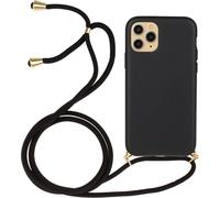 Étui pour Apple iPhone 14 Pro Max Housse en silicone pour téléphone portable Chaîne de ceinture noire