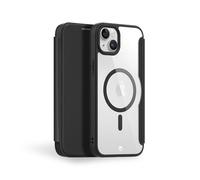 Étui pour Apple iPhone 15 Plus Folio Renforcé avec Accroche Bandoulière, Noir