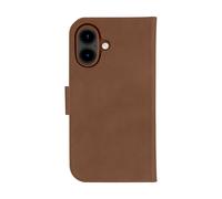 dbramante1928 Lynge - Étui à rabat pour téléphone portable - compatibilité avec MagSafe - cuir pleine fleur - brun foncé - pour Apple iPhone 16 Marron G