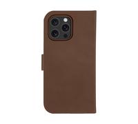Étui pour Apple iPhone 16 Pro Max Compatible Folio 2 en 1 Modèle Lynge, Marron