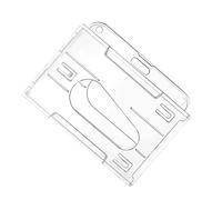 Étui pour badge d'identification | porte-badge transparent pour usage horizontal | étui de protection pour PC avec fente pour pouce, porte-badge rigide pour événements d'entreprise, réunions