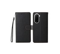 Etui Pour bascula Xiaomi Poco M7 4G Chargement sans fil Support de voiture magnétique Portefeuille Fente pour crad Noir