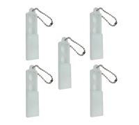 Étui pour batterie d'aide auditive, 5 boîtes de rangement en plastique avec porte-clés, support de poche, étui voyage portable pour batterie d'aide auditive