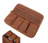 Étui pour batterie d'appareil photo E10 E17 E6N NP FW50 FZ100 EN EL25 EL15 NP W235, étui banane en cuir PU avec porte-cartes mémoire - 4 poches