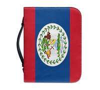 Étui Pour Bible Avec Motif Drapeau Du Belize En Pu Pour Hommes Et Femmes Avec Poignée Grande Capacité Protection Et Accessoire D'Étude Pour Bible Cadeau Idéal Pour Hommes Et Femmes