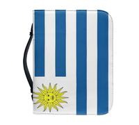 Étui Pour Bible Imprimé Drapeau National De L'Uruguay Grand Format En Cuir Pu Pour Transporter Une Bible À L'Église Sacoche De Protection Avec Poignée Cadeau Pour Hommes Femmes Pères Mères Amis