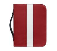 Étui Pour Bible Imprimé Du Drapeau National Letton En Cuir Pu Résistant Avec Fermeture Éclair Et Grande Taille Pour Hommes Et Femmes Sacoche De Transport Pour Bible