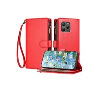 Etui pour Blackview BV5300 avec blocage RFID, porte-cartes de crédit, portefeuille en cuir à fermeture éclair avec dragonne et béquille, housse de