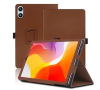 Étui pour Blackview Link 2 8.68 Pouces, Blackview Link 2 Coque Tablette, Housse de Protection avec Support Pliable, Porte-Crayon et Dragonne, Protection Totale. (Marron)