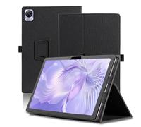 Étui pour Blackview Mega 1, Blackview Mega 1 Coque Tablette, Housse de Protection avec Support Pliable, Porte-Crayon et Dragonne, Protection Totale. (Noir)