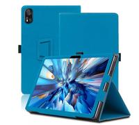 Étui pour Blackview Mega 8 13 Pouces, Blackview Mega 8 Coque Tablette, Housse de Protection avec Support Pliable, Porte-Crayon et Dragonne, Protection Totale. (Bleu Clair)
