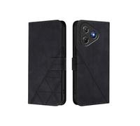 Etui Pour Blackview Oscal Flat 2C Portefeuille Couverture Cuir PU Titulaire de la carte de crédit Livre de protection Flip Folio Noir