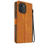 Étui Pour Blackview Wave 6c Dragonne Clapet Support Portefeuille Marron Clair