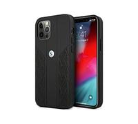 Étui pour BMW iPhone 12 / 12 Pro, Noir - Cuir Curve Perforé