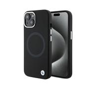 Étui pour BMW iPhone 15 Plus, noir - Signature Liquid Silicone MagSafe