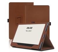 Étui pour Boox Note Air5 C 10.3 Pouces, Boox Note Air5 C Coque Tablette, Housse de Protection avec Support Pliable, Porte-Crayon et Dragonne, Protection Totale. (Marron)