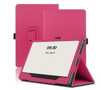 Étui pour Boox Note Air5 C 10.3 Pouces, Boox Note Air5 C Coque Tablette, Housse de Protection avec Support Pliable, Porte-Crayon et Dragonne, Protection Totale. (Rouge)