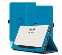 Étui pour Boox Note Air5 C 10.3 Pouces, Boox Note Air5 C Coque Tablette, Housse de Protection avec Support Pliable, Porte-Crayon et Dragonne, Protection Totale. (Bleu Clair)