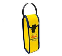 Étui pour boules de pétanque - STC - Jaune - Plastique - Anse de transport - Fermeture à clip - Dimensions 25 x 7 x 8 cm