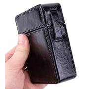 Étui Pour Briquet - Étui Rétro En Cuir PU Et Acier Inoxydable, Support Pour Briquet Léger Et Portable Avec Poche, Organisateur De Poche Portable, Pochette Ṕour B́riquet De Voyage Compacte, Accessoire