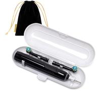Étui pour Brosse à Dents Électrique compatible avec Oral B/Oral-B Pro/iO/Philips Sonicare/Demita/Bitvae et la plupart des Brosses à Dents Électriques, Inclut 1 Pochette pour Chargeur, Blanc.