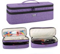 Étui Pour Brosse Seche Cheveux, Pochette De Voyage Pour Brosse Ovale, Sac De Rangement Pour Brosse Électriques Et Soufflante/Chauffante, Compatible Avec Steampod/Revlon, Violet