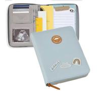 Étui pour carnet de maternité, carnet de santé et carnet de vaccination avec inscription « Glückskind» - Bleu clair