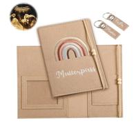 Étui pour carnet de maternité en feutre fait à la main avec compartiments, pour ranger des échographies, un carnet de vaccination, une carte d'assurance, etc. Joli cadeau pour les femmes enceintes et