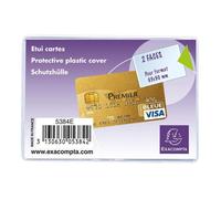 Exacompta – Étui de protection pour carte bancaire – PVC lisse 20/100e – Cristal