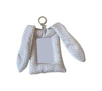 Étui pour cartes à oreilles d ' animaux avec fixation de porte-clés, protecteur de photo de 3 pouces, pochette de carte polyvalente pour l ' école, pochette à usage quotidien pour les étudiants