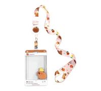 Étui pour cartes de dessin animé et cordon de serrage, étui de protection pour cartes d'identité avec bobine de badge rétractable et pochette à ressort