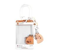 Étui pour cartes de dessin animé et cordon de serrage, étui de protection pour cartes d'identité avec bobine de badge rétractable et pochette à ressort