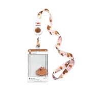 Étui pour cartes de dessin animé et cordon de serrage, étui de protection pour cartes d'identité avec bobine de badge rétractable et pochette à ressort