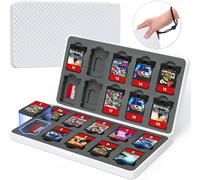 Étui pour Cartes de Jeu Nintendo Switch 2/1,Lite,OLED-Porte-Cartes avec 20 Emplacements pour Jeux et 20 pour Micro SD,Fermeture Magnétique,Coque Rigide et Doublure en Silicone Souple.[K44]