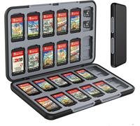 Étui pour Cartes de Jeu pour Nintendo Switch,Boite de Rangement Jeux pour Nintendo Switch,avec 24 Emplacements pour Cartes de Jeu Et 24 Emplacements Our Cartes Micro SD